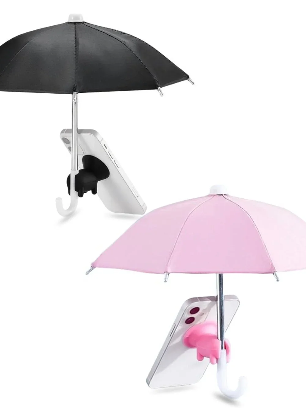 2 Pcs Phone Umbrella for Sun, Universal Cell Phone Umbrella Sun Shade, Mini Pig